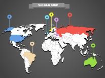 World Map Infographic-tovovan-Art Print