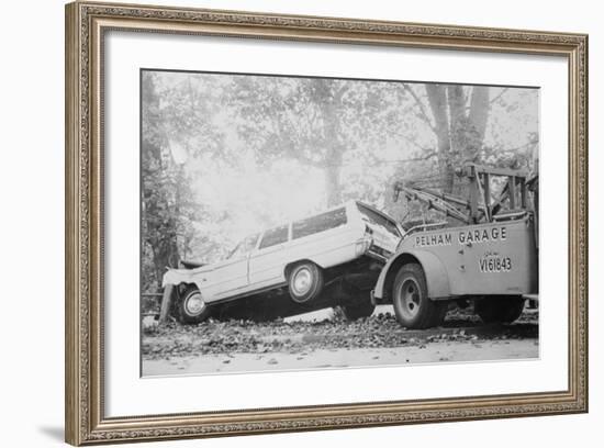 Tow Truck Towing Station Wagon-null-Framed Photographic Print