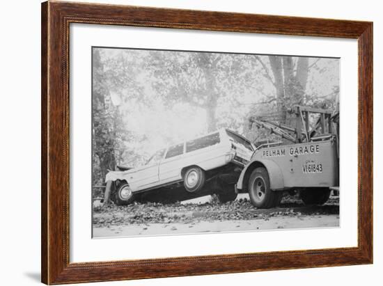 Tow Truck Towing Station Wagon-null-Framed Photographic Print