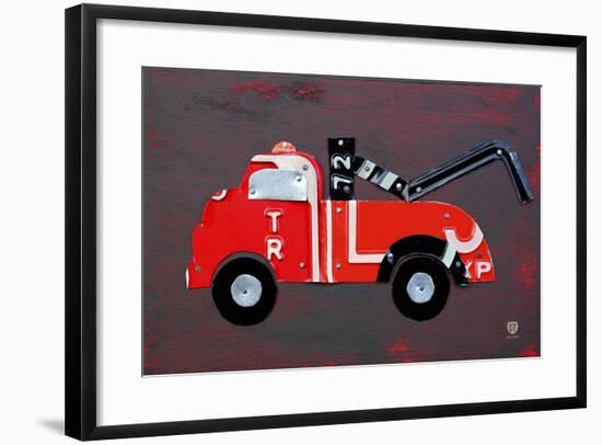 Tow Truck-Design Turnpike-Framed Giclee Print