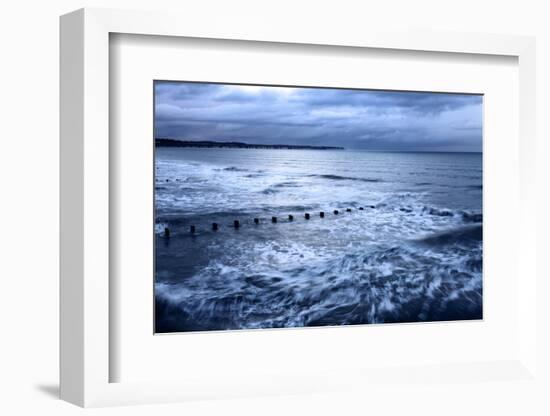 Toward Flamborough Head from Bridlington Harbour at Dusk, East Riding of Yorkshire, England, UK-Mark Sunderland-Framed Photographic Print