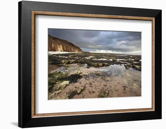 Toward Flamborough Head from Sewerby Rocks, Bridlington, East Riding of Yorkshire, England, UK-Mark Sunderland-Framed Photographic Print