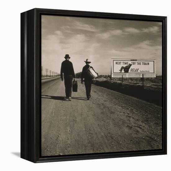 Toward Los Angeles, California, 1937-Dorothea Lange-Framed Premier Image Canvas