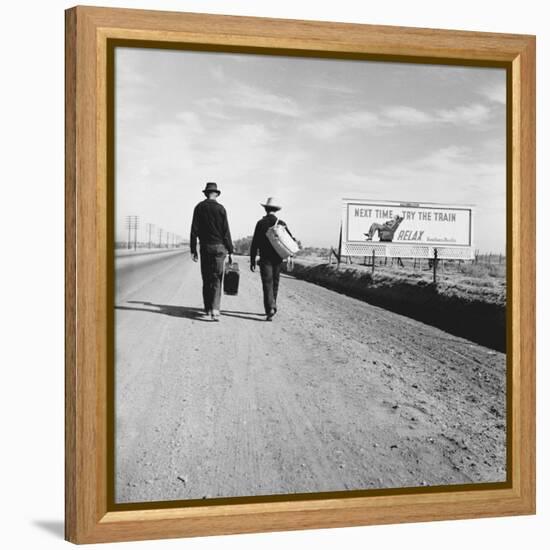 Toward Los Angeles, California-Dorothea Lange-Framed Stretched Canvas