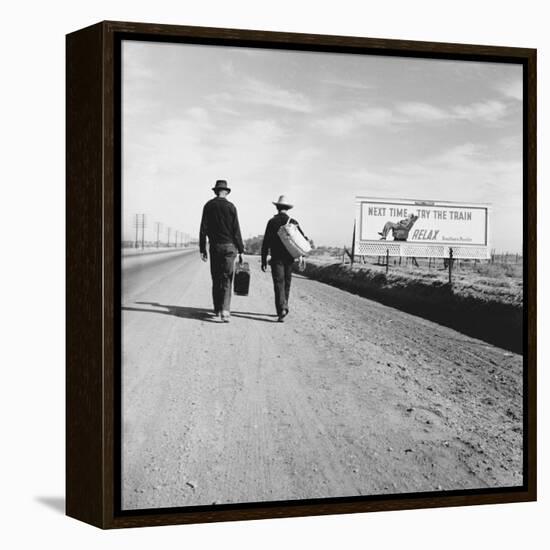 Toward Los Angeles, California-Dorothea Lange-Framed Stretched Canvas