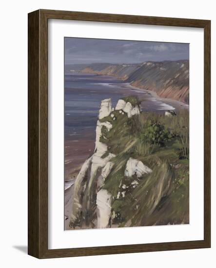 Towards Branscombe from Beer, March-Tom Hughes-Framed Giclee Print