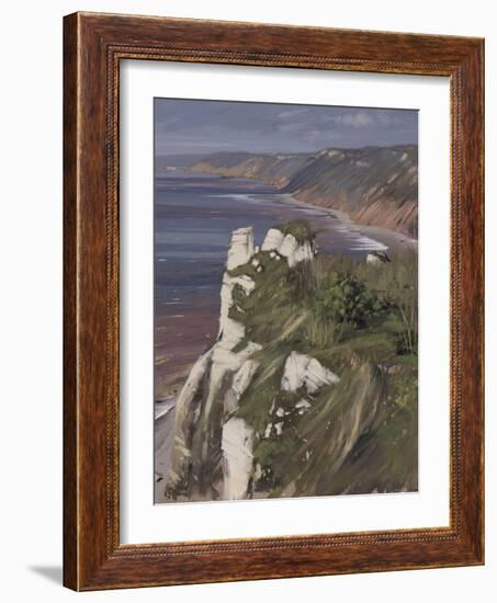 Towards Branscombe from Beer, March-Tom Hughes-Framed Giclee Print