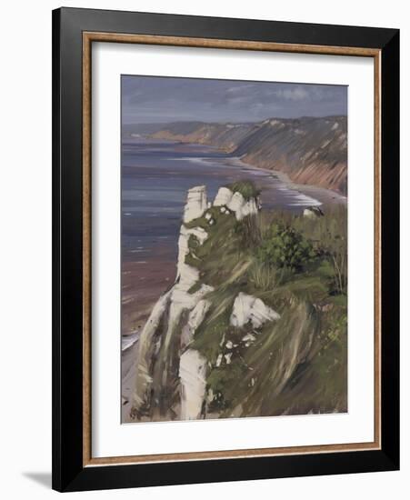 Towards Branscombe from Beer, March-Tom Hughes-Framed Giclee Print