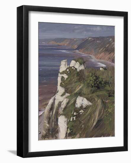 Towards Branscombe from Beer, March-Tom Hughes-Framed Giclee Print