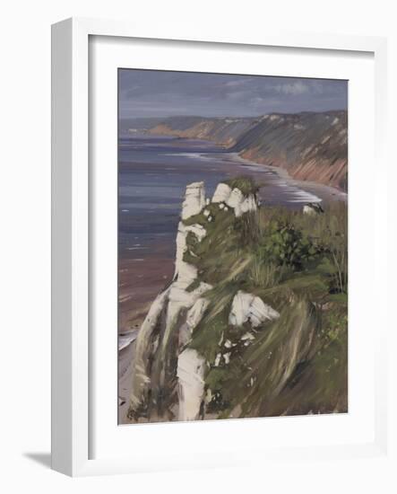 Towards Branscombe from Beer, March-Tom Hughes-Framed Giclee Print