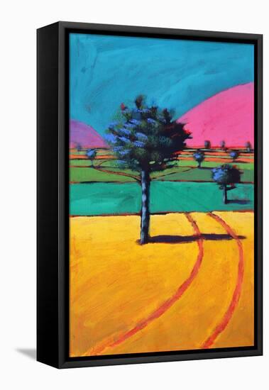 Towards Castlemorton, 2021 (acrylic on paper)-Paul Powis-Framed Premier Image Canvas