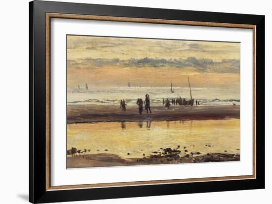 Towards Sunset, Boulogne Sands, 1873-William Lionel Wyllie-Framed Giclee Print