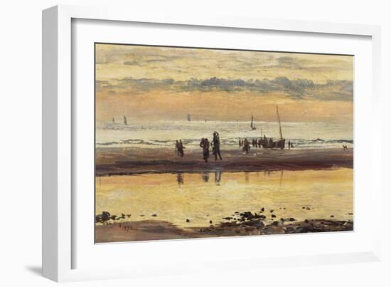 Towards Sunset, Boulogne Sands, 1873-William Lionel Wyllie-Framed Giclee Print