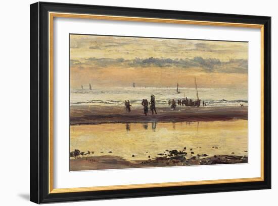 Towards Sunset, Boulogne Sands, 1873-William Lionel Wyllie-Framed Giclee Print