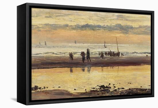 Towards Sunset, Boulogne Sands, 1873-William Lionel Wyllie-Framed Premier Image Canvas