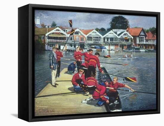 Towards the Boathouses, Henley, 1997-Timothy Easton-Framed Premier Image Canvas