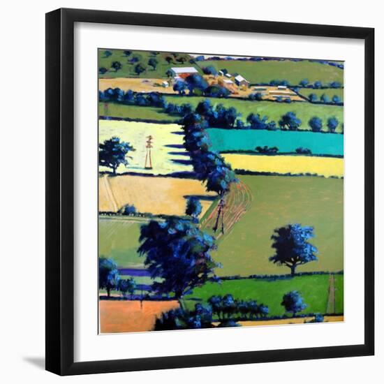 Towards Upton, 2019 (Acrylic on Board)-Paul Powis-Framed Giclee Print