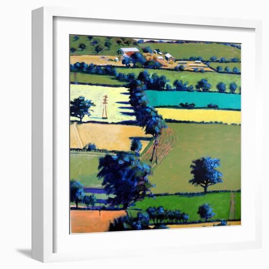 Towards Upton, 2019 (Acrylic on Board)-Paul Powis-Framed Giclee Print