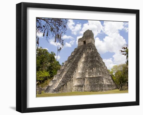 Tower 1, Mayan Ruins in the Gran Plaza, Tikal, Guatemala-Bill Bachmann-Framed Photographic Print