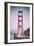 Tower Alignment Misty San Francisco Golden Gate Bridge-Vincent James-Framed Photographic Print
