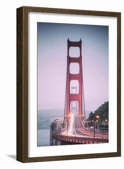 Tower Alignment Misty San Francisco Golden Gate Bridge-Vincent James-Framed Photographic Print