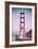 Tower Alignment Misty San Francisco Golden Gate Bridge-Vincent James-Framed Photographic Print