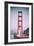 Tower Alignment Misty San Francisco Golden Gate Bridge-Vincent James-Framed Photographic Print