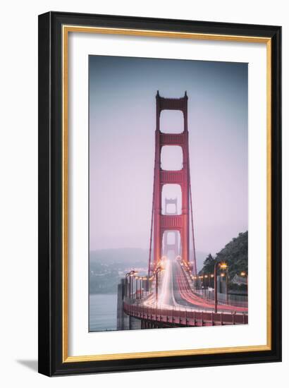 Tower Alignment Misty San Francisco Golden Gate Bridge-Vincent James-Framed Photographic Print