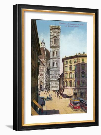 Tower and Cathedral, Florence, Italy-null-Framed Art Print