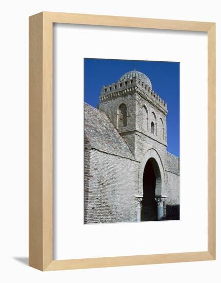 Tower and gateway into the courtyard of the Great Mosque in Kairouan, 9th century. Artist: Unknown-Unknown-Framed Photographic Print