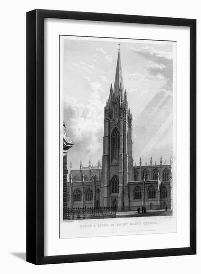 Tower and Spire of Saint Mary's Church, Oxford, 1833-John Le Keux-Framed Giclee Print