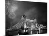 Tower Bridge and Fireworks, London, England-Steve Vidler-Mounted Photographic Print