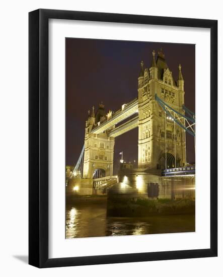 Tower Bridge and River Thames at Dusk, London, England, United Kingdom-David Wall-Framed Photographic Print