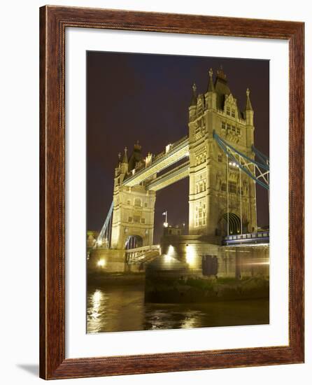 Tower Bridge and River Thames at Dusk, London, England, United Kingdom-David Wall-Framed Photographic Print