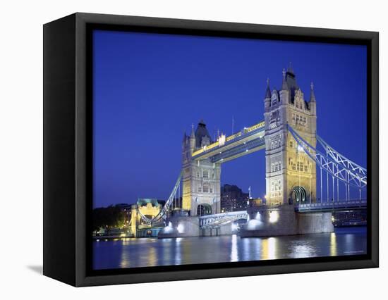 Tower Bridge and Thames River, London, England-Steve Vidler-Framed Premier Image Canvas