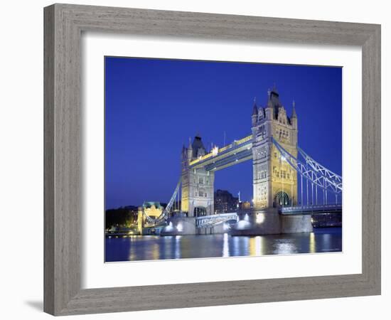 Tower Bridge and Thames River, London, England-Steve Vidler-Framed Photographic Print