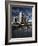 Tower Bridge and the Girl with a Dolphin Sculpture, London, England-Amanda Hall-Framed Photographic Print