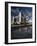 Tower Bridge and the Girl with a Dolphin Sculpture, London, England-Amanda Hall-Framed Photographic Print