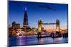 Tower Bridge and The Shard at sunset, London, England, United Kingdom, Europe-Ed Hasler-Mounted Photographic Print