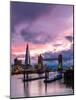 Tower Bridge and The Shard at sunset, London-Ed Hasler-Mounted Photographic Print