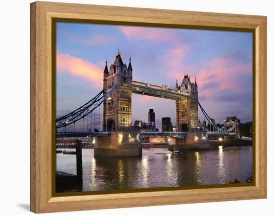 Tower Bridge at Dusk-Adrian Campfield-Framed Premier Image Canvas