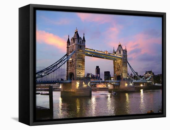 Tower Bridge at Dusk-Adrian Campfield-Framed Premier Image Canvas