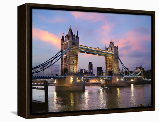 Tower Bridge at Dusk-Adrian Campfield-Framed Premier Image Canvas