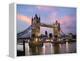 Tower Bridge at Dusk-Adrian Campfield-Framed Premier Image Canvas