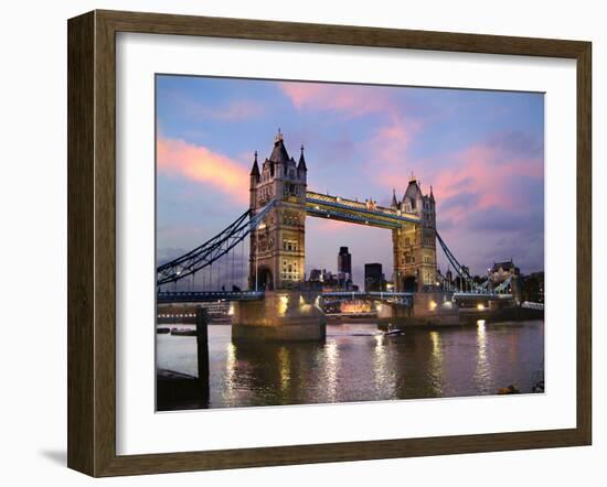 Tower Bridge at Dusk-Adrian Campfield-Framed Photographic Print