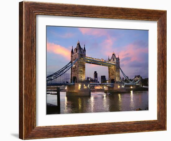 Tower Bridge at Dusk-Adrian Campfield-Framed Photographic Print