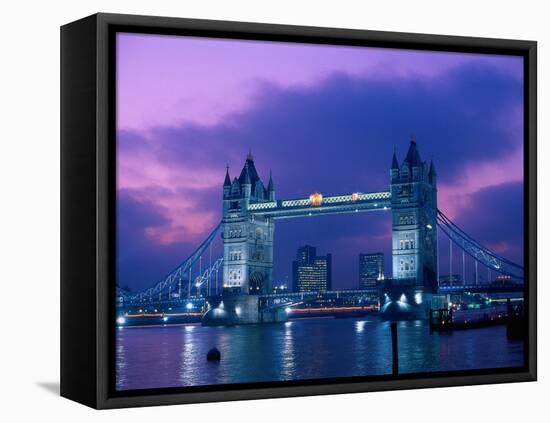 Tower Bridge at Night, London, Eng-Peter Adams-Framed Premier Image Canvas