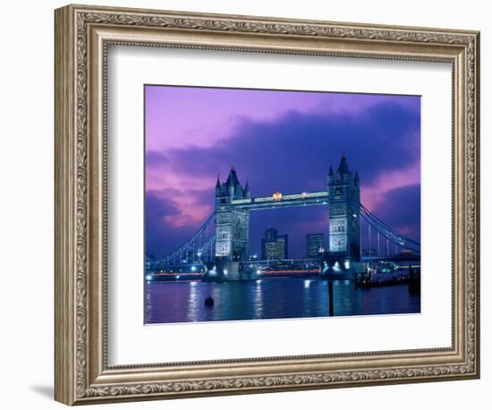 Tower Bridge at Night, London, Eng-Peter Adams-Framed Photographic Print