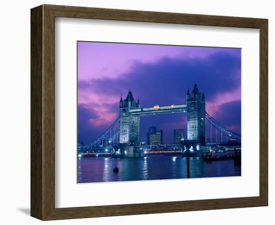 Tower Bridge at Night, London, Eng-Peter Adams-Framed Photographic Print