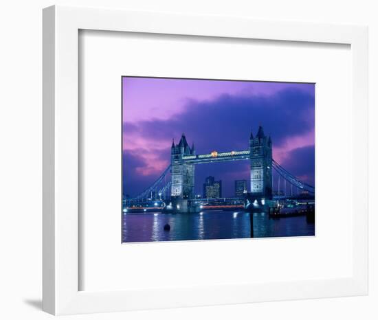 Tower Bridge at Night, London, Eng-Peter Adams-Framed Photographic Print